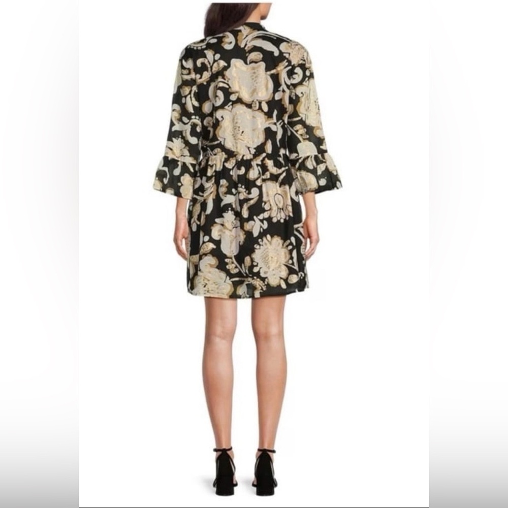 JUDE CONNALLY Faith Cotton Voile  Dress Grand Floral Black Gold XL NWT $198 - Picture 14 of 14